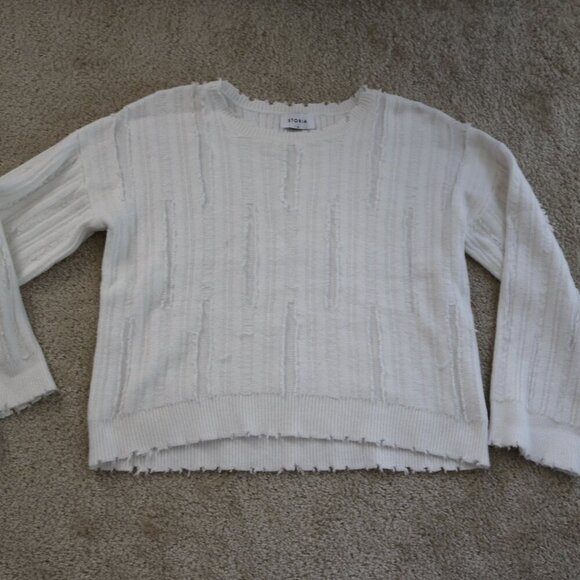 Storia Tops - Storia White Long Sleeve Top